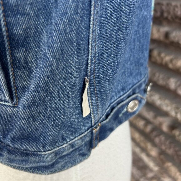 Pendleton Original Denim Wool Blanket Jean Vest Size Small - Picture 10 of 11